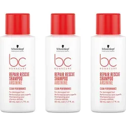 Produktbild BC Bonacure Repair Rescue Shampoo 3x50 ml