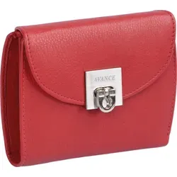 GlücksNugget Rote Lederbrieftasche mit Sicherheitsverschluss - Praktische Geldbörse aus hochwertigem Softnappa mit 8 Kreditkartenfächern und 2 Reißverschlussfächern für optimale Organisation im Alltag.