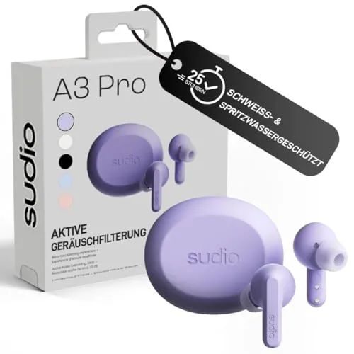 Sudio A3 Pro Lila In-Ear Kopfhörer in lila von sudio