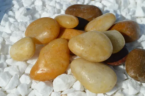 20kg Kiesel Flusskiesel Kieselsteine Gartenkies Zierkies Dekokies Sandstein 2-4