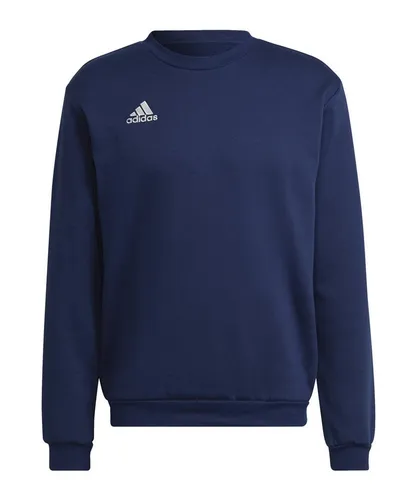 Adidas Entrada 22 Sweat - blau - Sweatshirts für Amateurfußballer, aus weichem Fleece und umweltfreundlichem Recyclingmaterial für ein warmes Tragegefühl und professionelle Ausstrahlung.