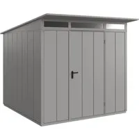 Gartenhaus Hörmann EcoStar Elegant-P Typ 2 RAL9007 - Gartenhäuser, Geräteschuppen & Carports – Metall Gartenhaus mit Pultdach, ideal für stilvolle Aufbewahrung und wetterfeste Lagerung.