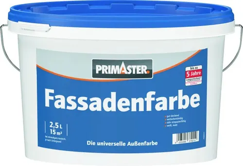 Produktbild Primaster Fassadenfarbe 2,5 L weiß  Außen