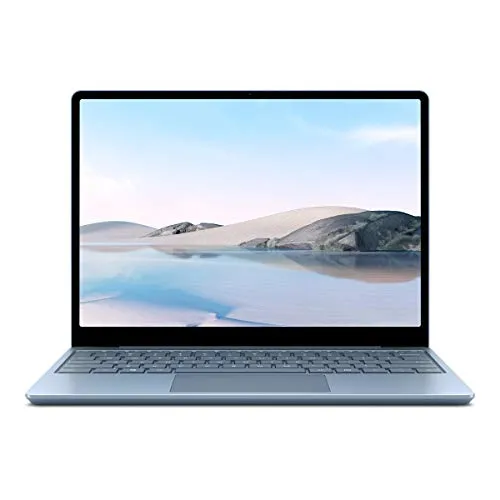 Microsoft Surface Laptop Go (Windows 10, 12,45 Zoll Touchscreen, Intel Core i5, 8 GB RAM, 256 GB SSD, Französische AZERTY-Tastatur) – Eisblau – das leichteste Surface Laptop