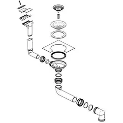 BLANCO 229360 Ab- und Überlaufgarnitur für Spüle CLASSIC 45 S - Spülenzubehör für CLASSIC 45 S, handbetätigte Ab- und Überlaufgarnitur, sorgt für eine zuverlässige Wasserableitung und einfache Handhabung.