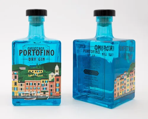 Portofino Dry Gin 43% - Italienischer Premium-Gin - Gin aus Italien mit 43% Alkoholgehalt, ideal für Cocktails oder pur, in stilvoller Flasche.