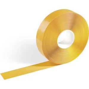 Durable Duraline Strong Bodenmarkierungsband 50mm x 30m, gelb - Klebeband für Innenräume, extra stark mit 1,2 mm Dicke und hoher Abriebfestigkeit. Ideal für Gefahrenbereiche, bietet robuste Klebung und starke Haftkraft.