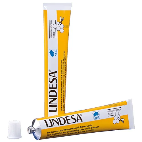 Lindesa Hautschutzcreme leicht fettend - Handcreme mit Bienenwachs für geschmeidige und elastische Haut, ideal zum Schutz beanspruchter Haut und zur Normalisierung gereizter Hautpartien.