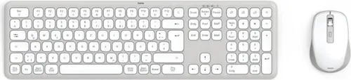 Hama 00173066 WKM-550 - Multi-Device-Tastatur Grau, geräuscharm und kabellos für bis zu 3 Geräte, ideal für mobiles Arbeiten
