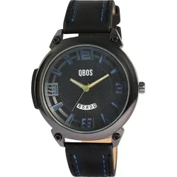 QBOS Herrenuhr mit Kunstlederband – Maskulines Design - Die QBOS Herrenuhr vereint markante Eleganz mit robustem Metallgehäuse. Mit klarem Zifferblatt und Datumsanzeige ist sie ideal für stilbewusste Männer. Perfekt für jeden Anlass!