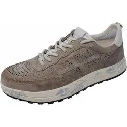 Premiata Sneaker Beige Gr. 43 – Stylisch und Bequem - Herren Sneaker von Premiata in beige, aus hochwertigem Velourleder, mit flachem Absatz und Schnürverschluss. Ideal für jeden Anlass und sorgt für einen modischen Auftritt.