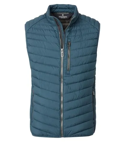 CASAMODA Steppweste uni blau L - Stylische Steppweste in Blau, Größe L, aus 100 % hochwertigem Polyester. Ideal für modische Akzente und angenehme Tragekomfort in der Übergangszeit.