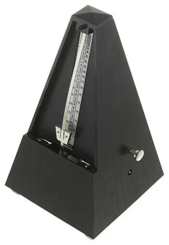 Wittner Metronom 816 K Schwarz System Mälzel mit Glocke - Metronom, präzise Zeitmessung und klassische Glockenfunktion für Musiker und Komponisten