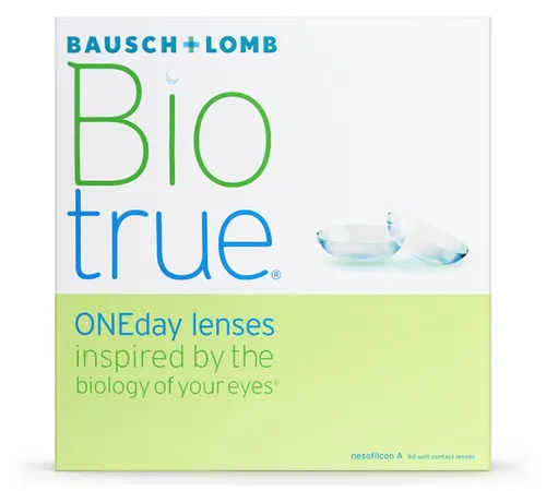 Bausch & Lomb Biotrue® ONEday 90 Tageslinsen - 90er Box Tageslinsen aus innovativem HyperGel für hohen Tragekomfort und einfache Handhabung. Ideal für den täglichen Einsatz, mit UV-Schutz und feuchtigkeitsspeichernder Technologie.