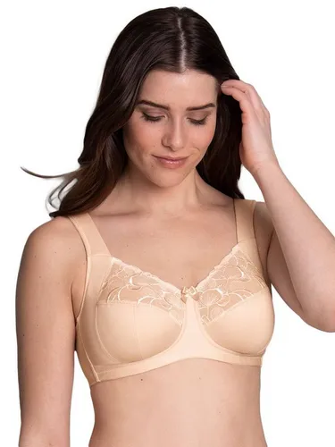 Anita Damen Lucia BH, Undurchsichtige Light Powder, 100F - Funktionsunterwäsche mit zauberhafter Tüllstickerei, bietet perfekten Halt durch viergeteiltes Cup und seitliche Blende für optimalen Komfort.