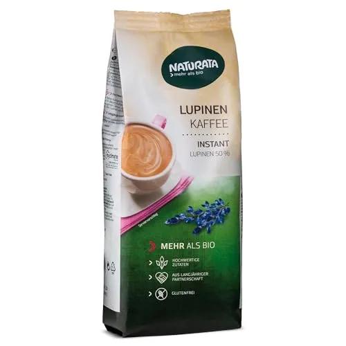 Naturata Lupinen-Kaffee 200g, instant | 100% Koffein- & Glutenfreier Kaffee-Ersatz | Bio-Qualität | Löslicher Kaffee | Schonend Geröstet