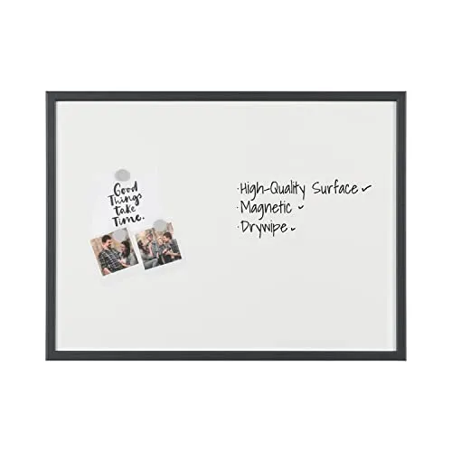 Bi-Office MM01001161 Trocken abwischbare Magnettafel, MDF Rahmen, lackierter Stahl, 40 x 30 cm, schwarz