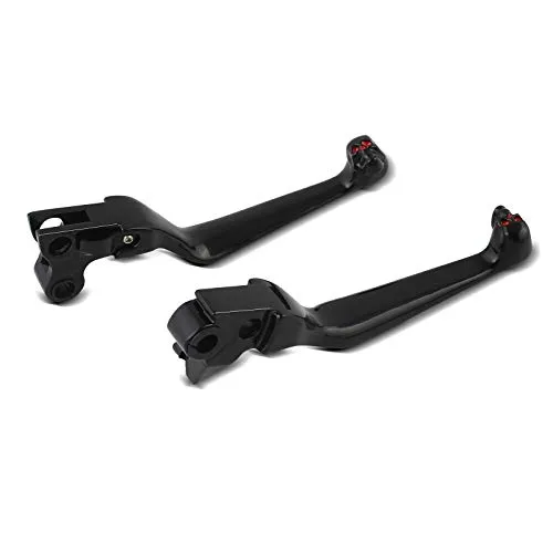 Bremshebel und Kupplungshebel-Set Skull I Kompatibel mit Harley Davidson Dyna Street Bob 06-17 schwarz