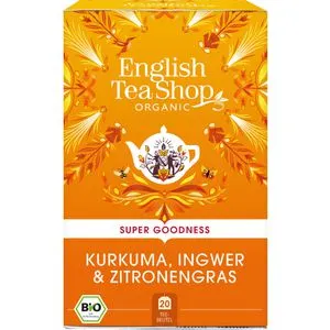 EnglishTeaShop Tee Super Goodness, BIO, Kurkuma, Ingwer und Zitronengras, 20 Teebeutel, 35 g
