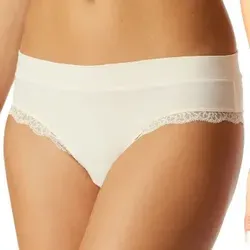 Schiesser Unique Cotton Lace Brazilian Brief Crème Baumwolle 48 Damen