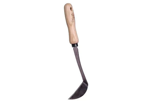 SHW Japanische Handhacke mit Eschenholzgriff - Linkshänder - Gartenwerkzeuge, ideal zum Jäten und Hacken, mit ergonomischem Eschenholzgriff und beidseitig geschliffener Klinge für optimale Nutzung.