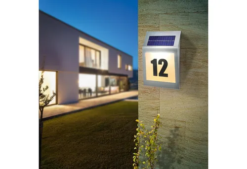 esotec Solar Hausnummern-Leuchte STYLE mit DUO-COLOR Funktion
