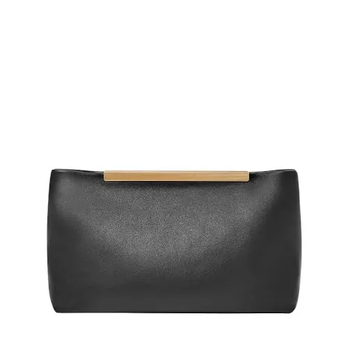 Fossil Penrose Handtasche aus Leder, Baumwolle oder Polyester für Damen, Ebenholz Schwarz