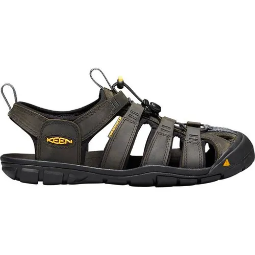 Keen Herren Clearwater Cnx Leather Sandalen - Grau (Magnet/Black), 45 EU - Wanderschuhe mit atmungsaktivem Synthetik-Obermaterial und Gummi-Verschluss, ideal für Outdoor-Aktivitäten und maximalen Komfort.