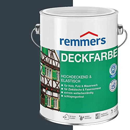 Remmers Wetterschutzfarbe Deckfarbe blattgrün 10 Liter - Lacke, hochwertige Wetterschutzfarbe für langlebigen Schutz und ansprechende Optik, ideal für Außenanwendungen