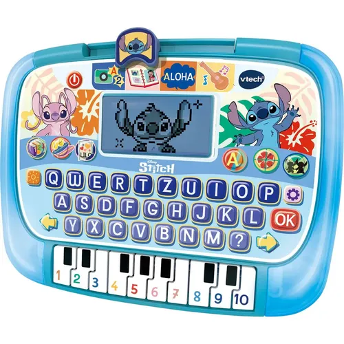 Stitch - Lerntablet - Interaktives Lerntablet für Kinder mit 10 Aktivitäten und 4 Spielmodi, fördert spielerisch Wissen zu Zahlen, Buchstaben und Musik im farbenfrohen Stitch-Design.