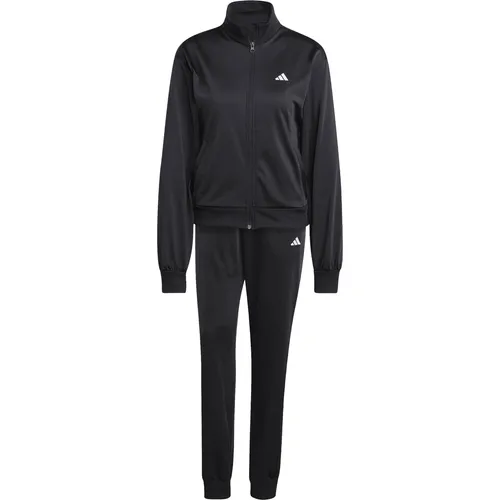 adidas Damen ESSENTIALS FEELCOZY TRACKSUIT, Black, L - Trainingsbekleidung aus 100% recyceltem Polyester, bietet hohen Tragekomfort mit regulärem Schnitt und praktischen Taschen für ein lässiges Workout.