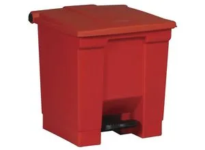 Rubbermaid 30-Liter Step-On Tretabfalleimer, rot in rot von Rubbermaid