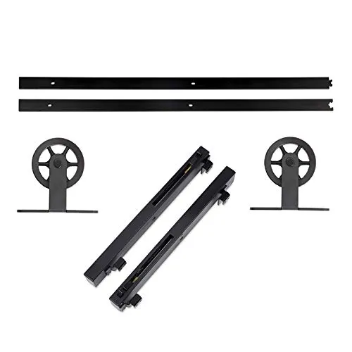SOTECH Schiebetüren Set CHAMBER-2 2tlg. 2 m mit Soft-Close - Robustes Schiebetüren Set für schwere Holzschiebetüren bis 100 kg. Einfache Montage und langlebige Stahlkonstruktion. Soft-Close-Funktion verhindert Türenschlagen und sorgt für sanftes Schließen.