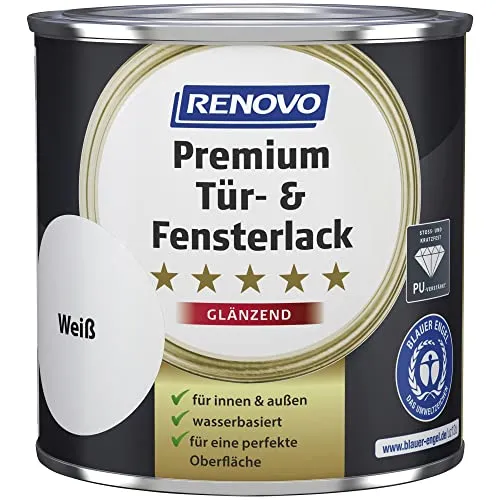RENOVO Premium Tür & Fensterlack 2,5 Liter glänzend Weiss von hagebau Soltau