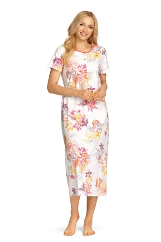 Comtessa Ascafa Damen Nachthemd kurzer Arm Wadenlang 40