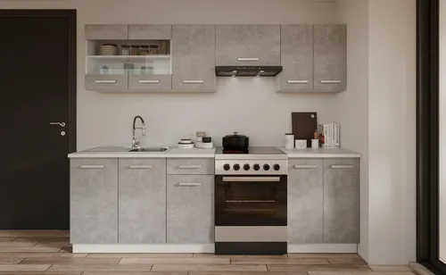 Küchenzeile Robby 240 cm – Praktischer Küchenblock für Singles