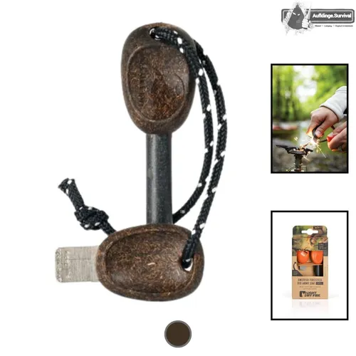 Light My Fire BIOARMY Cocoshell Feuerstahl Feuerstarter Kit Survival Camping