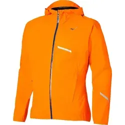 Mizuno Trail Waterproof 20K Jacke Herren - Orange - Größe L - Leichte und atmungsaktive Herrenjacke für Regenläufe. Mit verstellbarer Kapuze und ergonomischem Design bietet sie optimalen Schutz und Bewegungsfreiheit, ideal für aktive Outdoor-Enthusiasten.