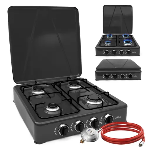 Gaskocher 4-flammig 6,2 kW – Ideal für Outdoor-Kochen