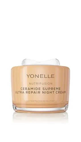 YONELLE Nacht Gesichtscreme Damen - Ultra-Reparatur Gesichtspflege mit Hyaluron - Feuchtigkeitscreme Gesicht - Anti Falten Creme für reife Haut - Nachtcreme mit Ceramiden - 55ml