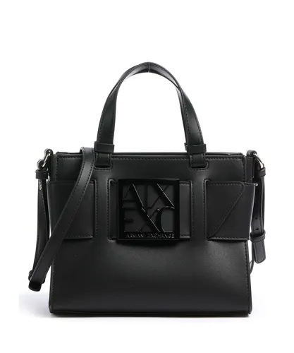 Armani Exchange Handtasche Schwarz - Eleganter Hobo-Stil - Damen-Schultertaschen mit schickem Design im Hobo-Stil. Bequemer Tragekomfort durch Top Handle und verstellbaren Schultergurt. Robuster Polyester-Stoff für lange Lebensdauer und praktische Kapazität.