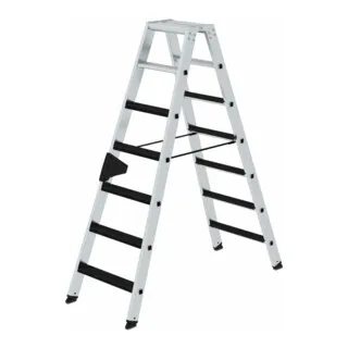 Stehleiter clicp-step 2x7 Stufen - Beidseitig begehbar - Leitern - Aluminium-Stehleiter mit 2x7 Stufen, ideal für sicheres Arbeiten in der Höhe, robust und leicht zugleich.
