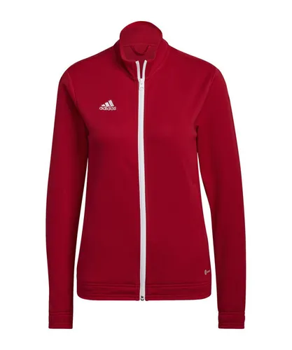 adidas Damen Entrada 22 Track Jacket - Team Power Red, XS - Trainingsbekleidung mit schmalem Schnitt, AEROREADY Technologie für Feuchtigkeitsmanagement und praktischen Leistentaschen.