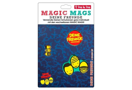 Step by Step Ranzen-Zubehör MAGIC MAGS - Austauschbare Motive für Schulranzen, die einfach gewechselt werden können - ideal für kreative Kids, die ihren Ranzen individuell gestalten möchten.