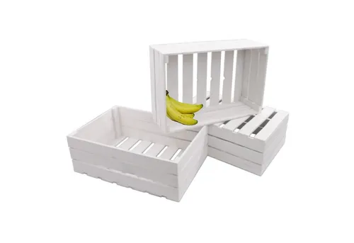 GERSO Holzkiste Deko Holzkiste geflammt 60x40x21cm Obstkiste Holzbox