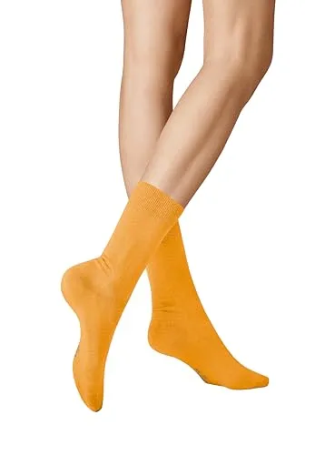 KUNERT Damen Socken Liz druckfreier Bund light orange 1810 39-42