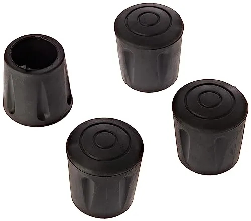 cyclingcolors 4X Möbelfüße Gummi Möbelgleiter Rund Stuhlkappen fusskappen Kappen schutzkappen für stuhlbeine schwarz Rohrkappen Endkappen Rundrohr (22 mm)