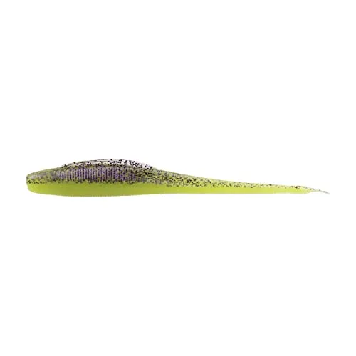 ZECK - Angelköder, Kunstköder, Gummifisch - BA Shaky Stick | 8cm - Purple Chartreuse | 9 STK.