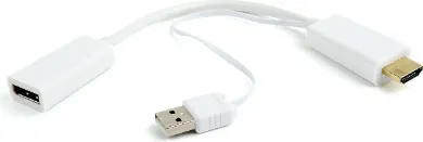 Gembird 4K HDMI auf DisplayPort Adapter schwarz - Aktiver Audio/Video-Adapter für die Verbindung von HDMI auf DisplayPort. Unterstützt bis zu 4K bei 30 Hz für brillante Bildqualität. USB-Stromversorgung erforderlich für optimale Leistung.