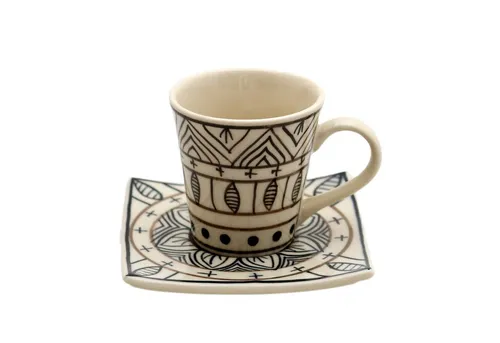 Gall&Zick Espressotasse Set – Handbemalt mit Unterteller - Hochwertiges Set für Espresso-Liebhaber: handbemalte Tassen, spülmaschinenfest und ideal für den täglichen Gebrauch. Genießen Sie stilvollen Kaffeegenuss mit eleganten Designs, die in jede Kücheneinrichtung passen.